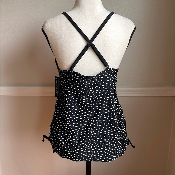 3/$20💥 a.n.a. Tankini Swimsuit Top Padded Polka Dot Tummy Control NWT - Picture 14 of 14